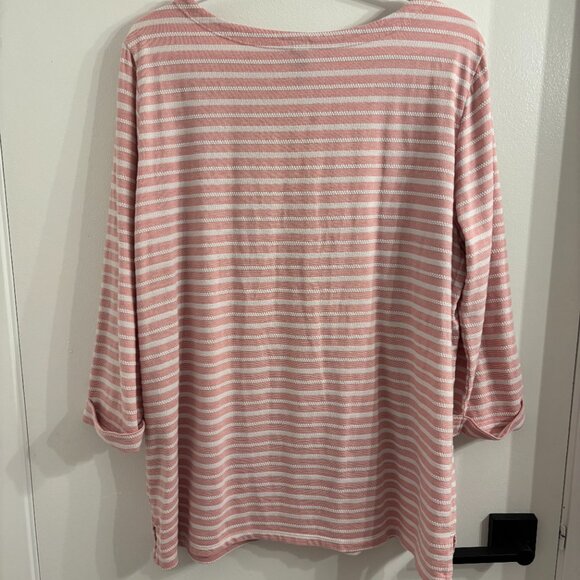 Denver Hayes Striped ¾ Sleeve Top - Picture 4 of 8